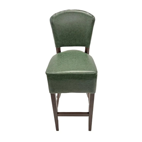 HP776 Hanoi Bar Chair in Dark Walnut with Bison Cedar Vinyl - JD Catering Equipment Solutions Ltd