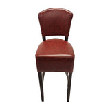 HP777 Hanoi Bar Chair in Dark Walnut with Bison Bordeaux Vinyl