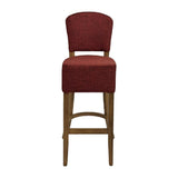 HP787 Hanoi Bar Chair in Weathered Oak with Shetland Scarlett
