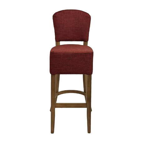 HP787 Hanoi Bar Chair in Weathered Oak with Shetland Scarlett