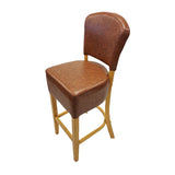 HP788 Hanoi Bar Chair in Soft Oak with Bison Tan Vinyl