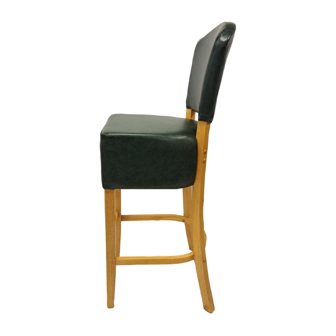 HP790 Hanoi Bar Chair in Soft Oak with Bison Cedar Vinyl