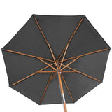 HP898 Rowlinson Picnic Table 6ft with Grey Parasol 2.7m
