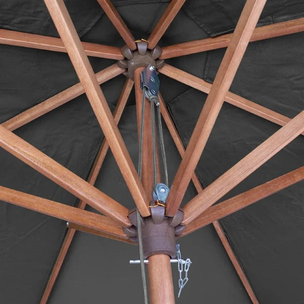 HP883 Rowlinson Willington Wooden Parasol Grey 2.7m