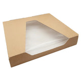 Huhtamaki HP958 Taste Quarter Pizza Box with Window and Vents (Pack of 325) Takeaway Food Containers - JD Catering Equipments Ltd