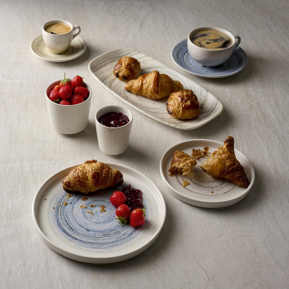 HR324 Churchill Elements Dune Walled Plates 160mm (Pack of 6)