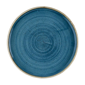 HR387 Churchill Stonecast Java Blue Walled Plates 210mm (Pack of 6) - JD Catering Equipment Solutions Ltd