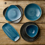 HR388 Churchill Stonecast Java Blue Lotus Plates 228mm (Pack of 12)