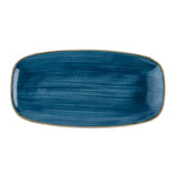 HR392 Churchill Stonecast Java Blue Chef's Oblong Plates 288 x 152mm (Pack of 12) - JD Catering Equipment Solutions Ltd