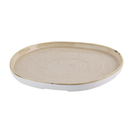 HR401 Churchill Stonecast Nutmeg Cream Organic Walled Plates 257mm (Pack of 6)