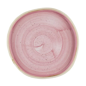 HR404 Churchill Stonecast Petal Pink Organic Walled Plates 206mm (Pack of 6) - JD Catering Equipment Solutions Ltd