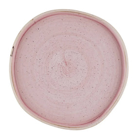 HR405 Churchill Stonecast Petal Pink Organic Walled Plates 257mm (Pack of 6) - JD Catering Equipment Solutions Ltd