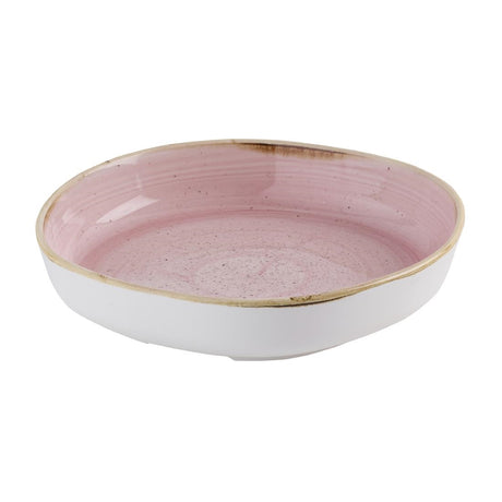 HR406 Churchill Stonecast Petal Pink Organic Walled Bowls 232mm (Pack of 6)