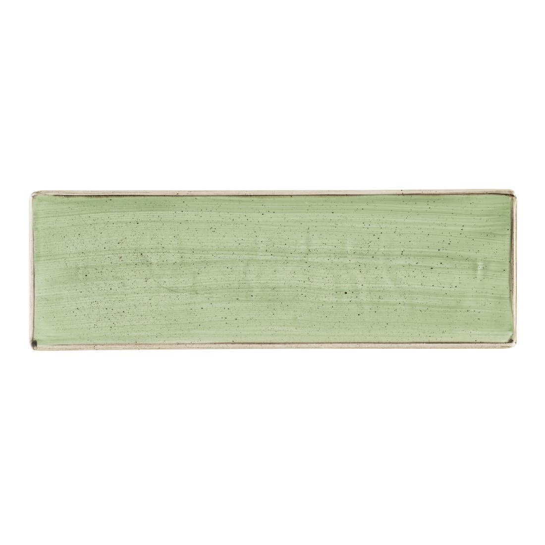 HR412 Churchill Stonecast Sage Green Oblong Plates 330 x 110mm (Pack of 6)