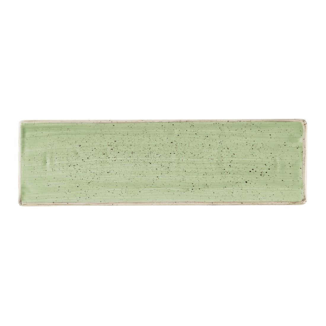 HR413 Churchill Stonecast Sage Green Oblong Plates 300 x 90mm (Pack of 6)