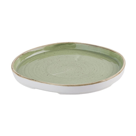 HR415 Churchill Stonecast Sage Green Organic Walled Plates 206mm (Pack of 6)