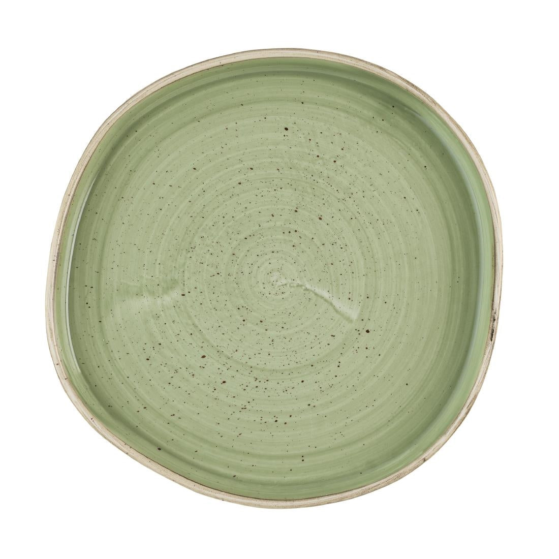 HR415 Churchill Stonecast Sage Green Organic Walled Plates 206mm (Pack of 6)