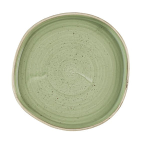 HR415 Churchill Stonecast Sage Green Organic Walled Plates 206mm (Pack of 6) - JD Catering Equipment Solutions Ltd