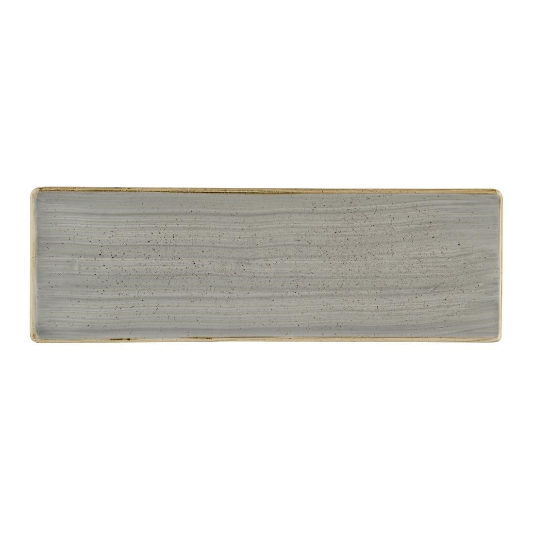 HR419 Churchill Stonecast Grey Oblong Plates 330 x 110mm (Pack of 6)