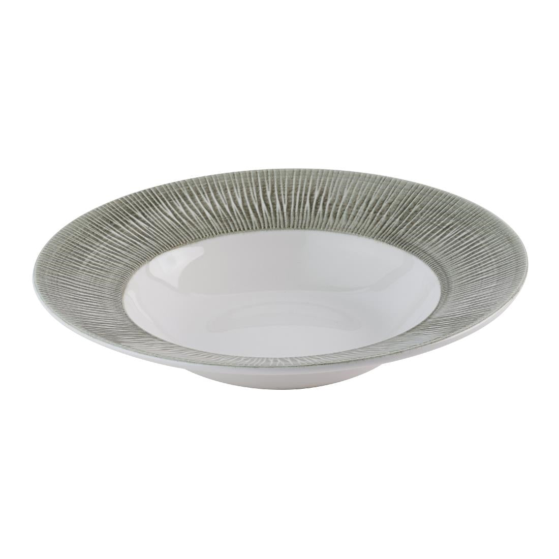HR433 Churchill Bamboo Ceramic Spinwash Alpine Wide Rim Bowls 280mm (Pack of 12)