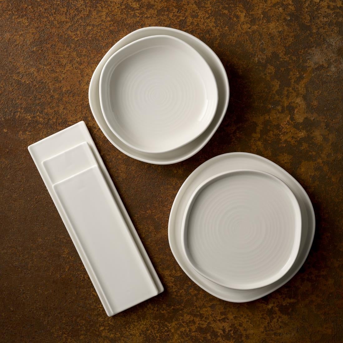 Churchill White Oblong Plates 250 x 90mm (6 Pack)