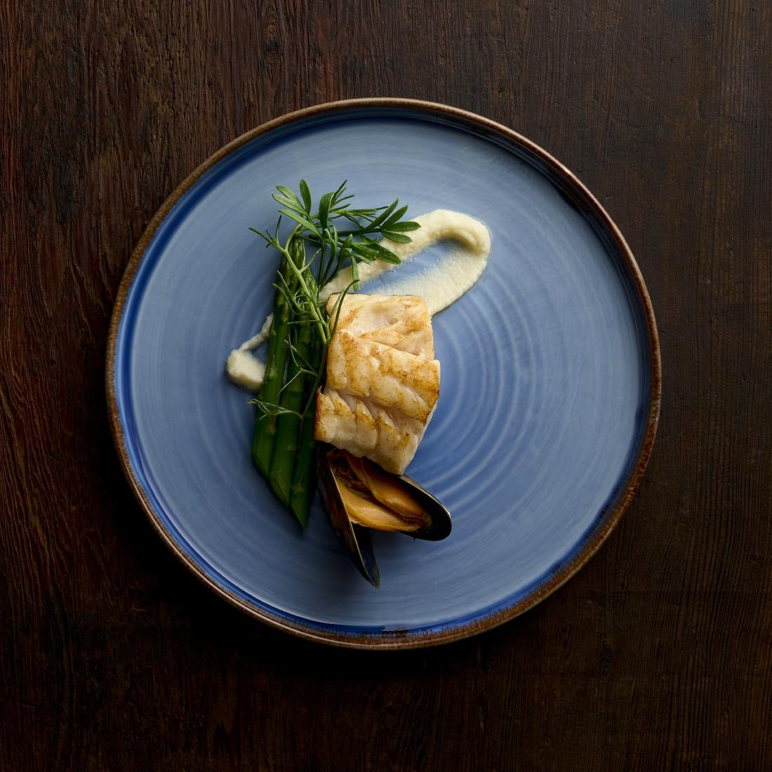 HR496 Dudson Harvest Indigo Walled Plates 260mm(Pack of 6)