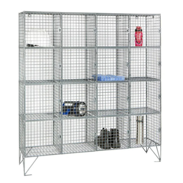 HR522 Sixteen Compartment Mesh Locker 305mm Deep - JD Catering Equipment Solutions Ltd