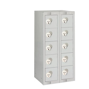 HR528 Ten Door Personal Effects Locker Grey Four-Digit Lock - JD Catering Equipment Solutions Ltd