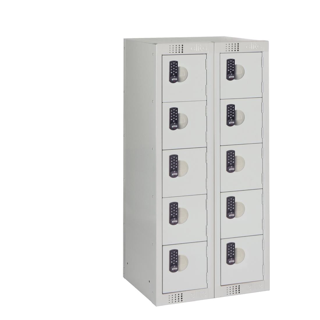 HR530 Ten Door Personal Effects Locker Grey Electronic Four-Digit Lock