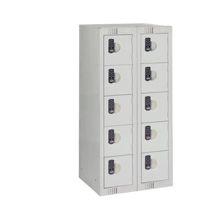 HR530 Ten Door Personal Effects Locker Grey Electronic Four-Digit Lock - JD Catering Equipment Solutions Ltd