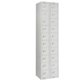 HR541 Twenty Door Personal Effects Locker Grey Camlock - JD Catering Equipment Solutions Ltd