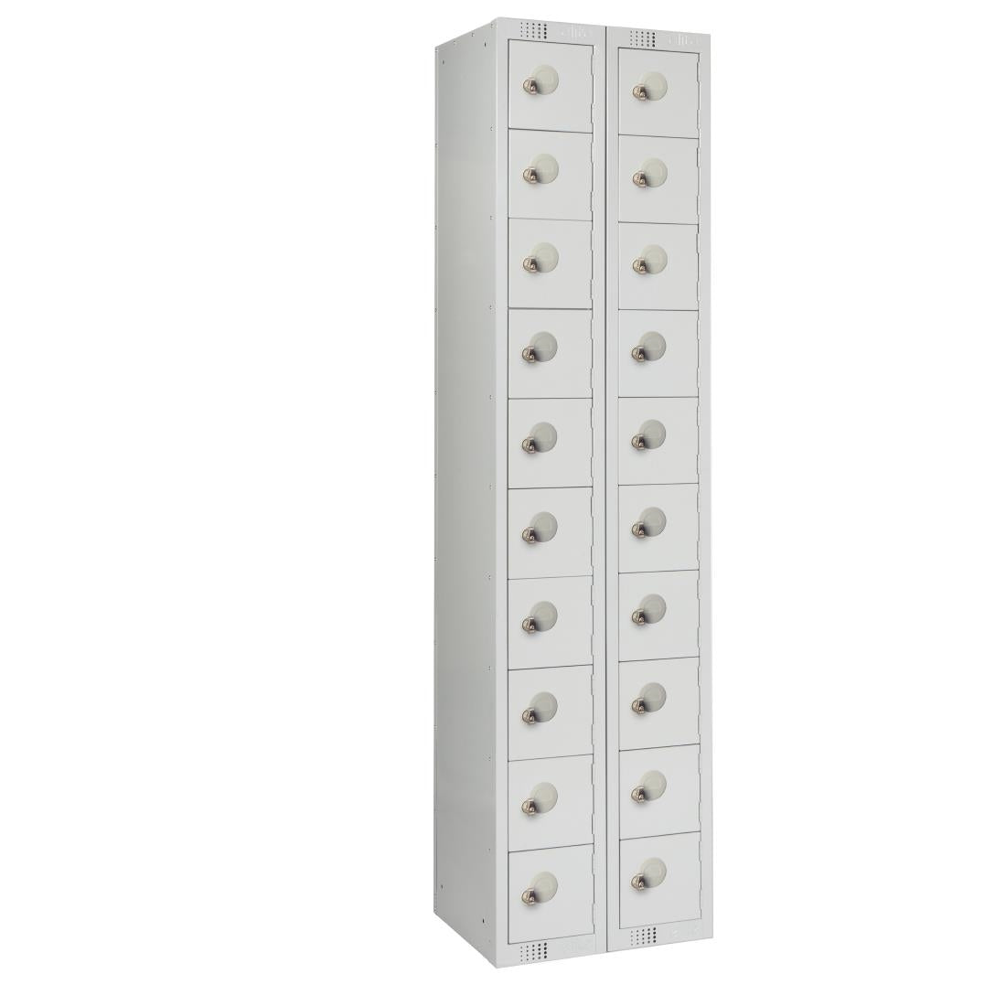 HR542 Twenty Door Personal Effects Locker Grey Padlock Fitting