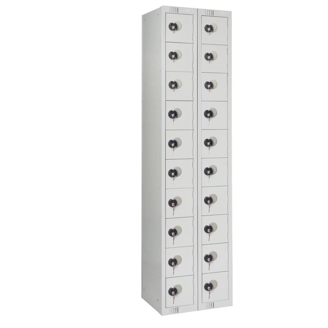 HR544 Twenty Door Personal Effects Locker Grey Coin Lock