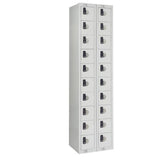 HR545 Twenty Door Personal Effects Locker Grey Electronic Four-Digit Lock - JD Catering Equipment Solutions Ltd