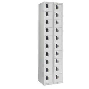 HR545 Twenty Door Personal Effects Locker Grey Electronic Four-Digit Lock - JD Catering Equipment Solutions Ltd
