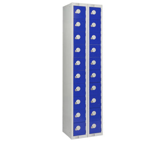 HR546 Twenty Door Personal Effects Locker Blue Camlock - JD Catering Equipment Solutions Ltd