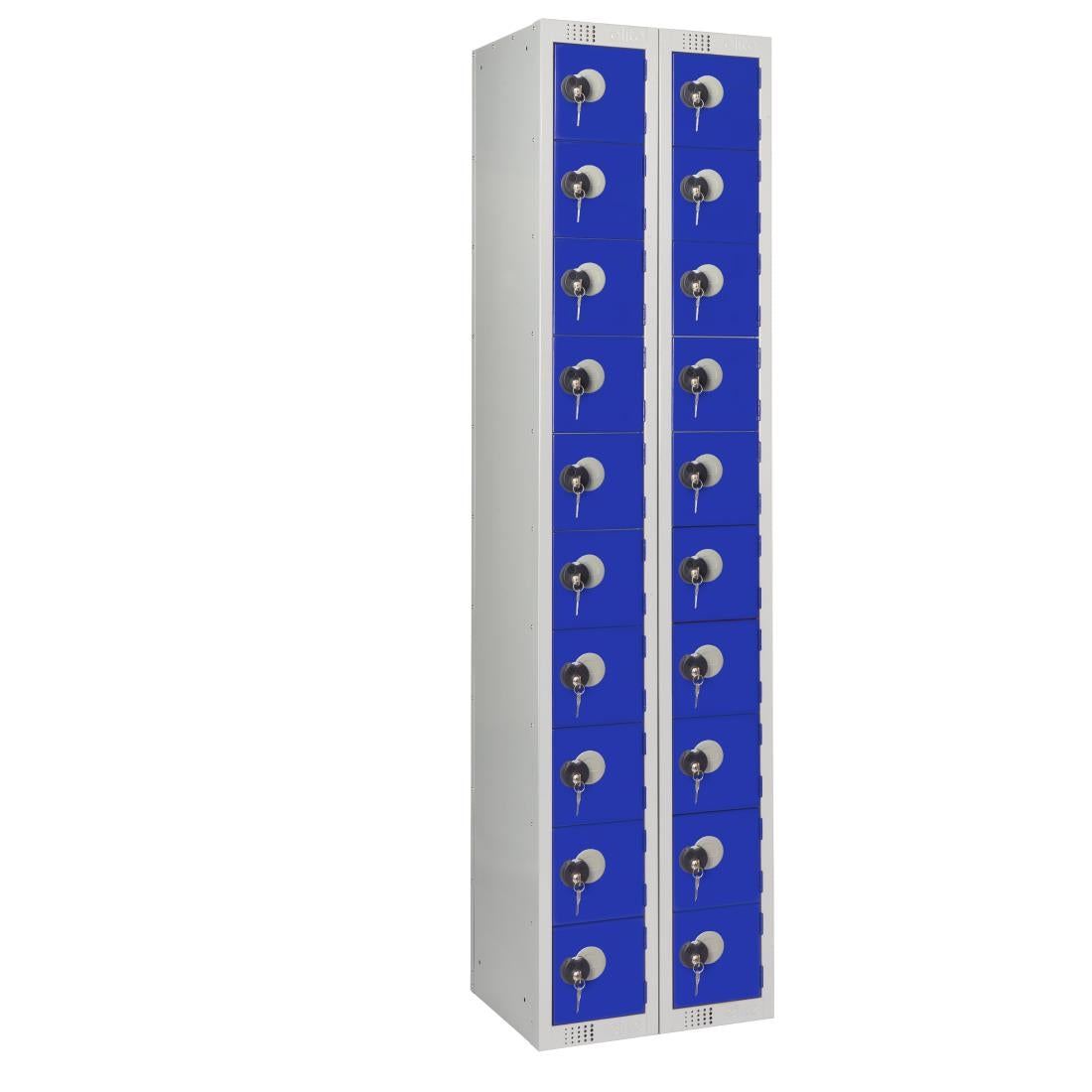 HR549 Twenty Door Personal Effects Locker Blue Coin Lock