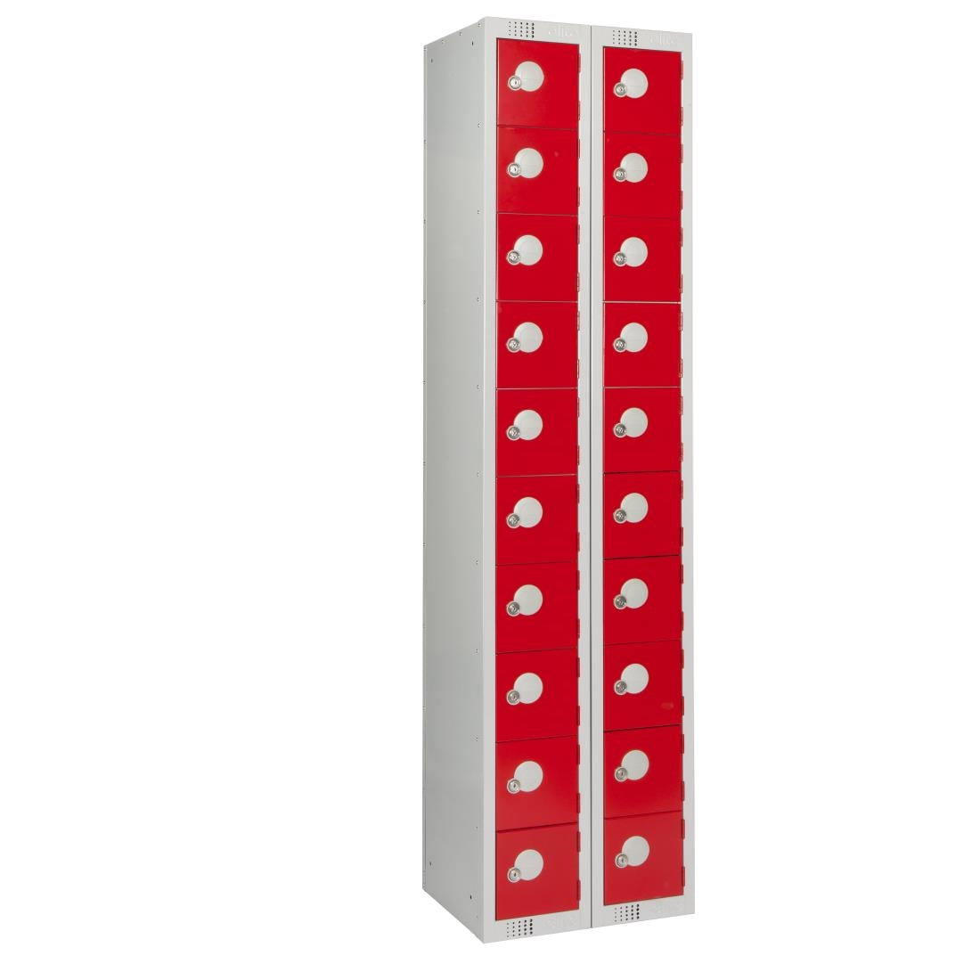 HR551 Twenty Door Personal Effects Locker Red Camlock