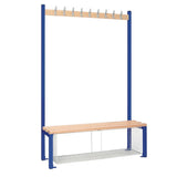 HR571 Single-Sided Island Seating with Mesh Tray Blue 1200mm - JD Catering Equipment Solutions Ltd