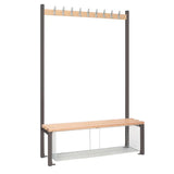 HR572 Single-Sided Island Seating with Mesh Tray Dark Grey 1200mm - JD Catering Equipment Solutions Ltd