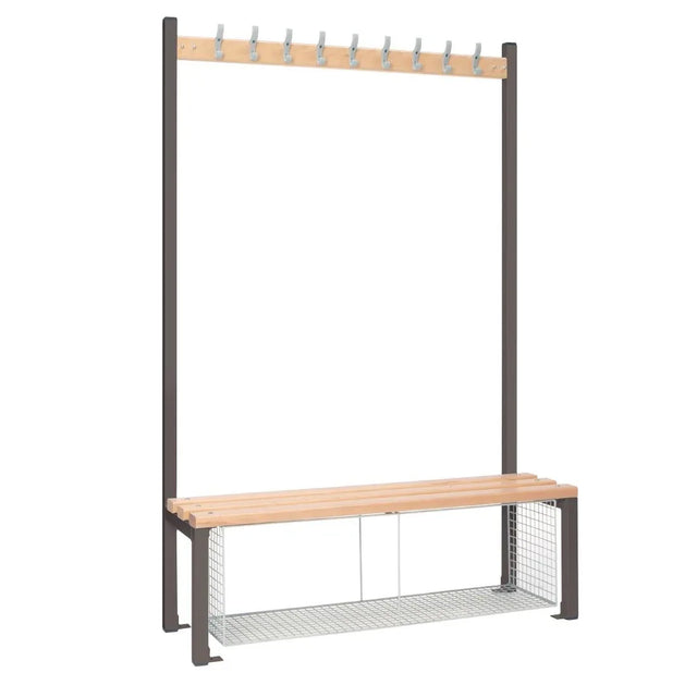 HR572 Single-Sided Island Seating with Mesh Tray Dark Grey 1200mm - JD Catering Equipment Solutions Ltd
