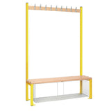 HR576 Single-Sided Island Seating with Mesh Tray Yellow 1200mm - JD Catering Equipment Solutions Ltd