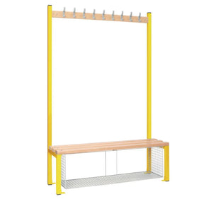 HR576 Single-Sided Island Seating with Mesh Tray Yellow 1200mm - JD Catering Equipment Solutions Ltd