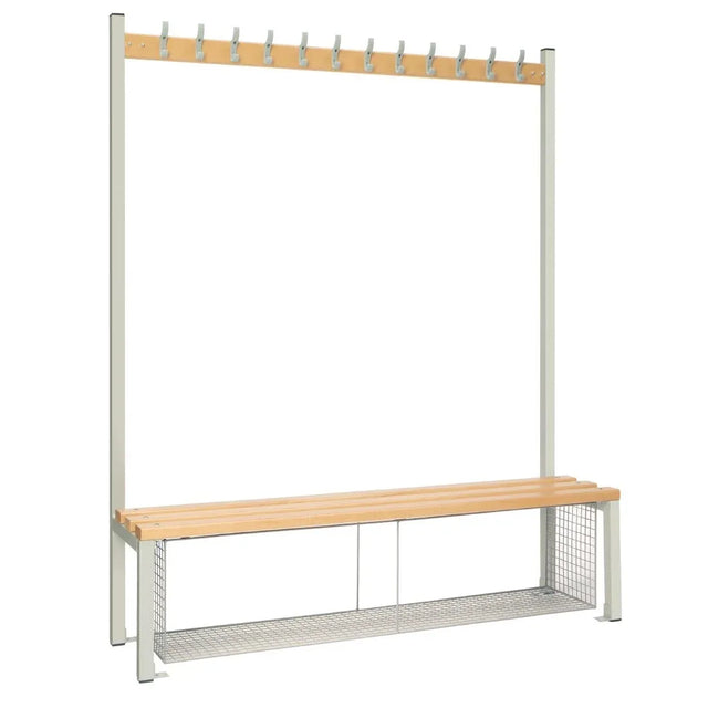 HR577 Single-Sided Island Seating with Mesh Tray Grey 1500mm - JD Catering Equipment Solutions Ltd