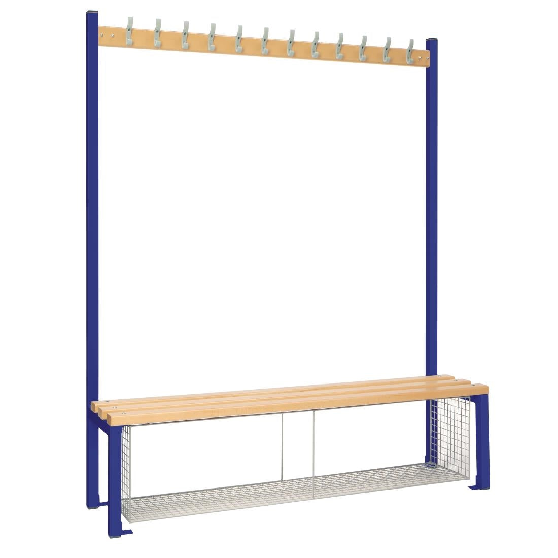 HR578 Single-Sided Island Seating with Mesh Tray Blue 1500mm