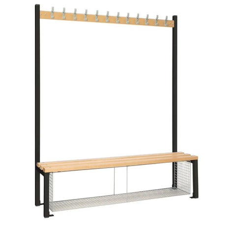 HR580 Single-Sided Island Seating with Mesh Tray Black 1500mm - JD Catering Equipment Solutions Ltd