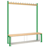 HR582 Single-Sided Island Seating with Mesh Tray Green 1500mm - JD Catering Equipment Solutions Ltd