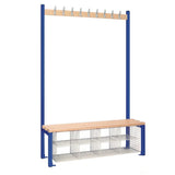 HR585 Single-Sided Island Seating with Mesh Basket Blue 1200mm - JD Catering Equipment Solutions Ltd