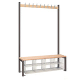 HR586 Single-Sided Island Seating with Mesh Basket Dark Grey 1200mm - JD Catering Equipment Solutions Ltd