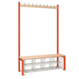 HR588 Single-Sided Island Seating with Mesh Basket Red 1200mm - JD Catering Equipment Solutions Ltd